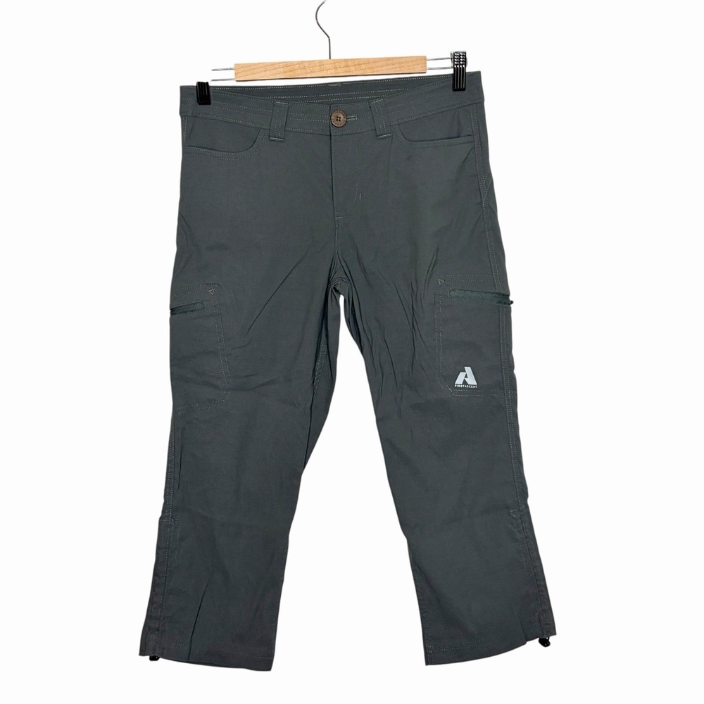 Eddie Bauer Firs Ascent Capri Pants Gray Womens Size 2 Hiking Outdoor Utility